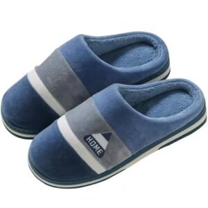 Pimali Men's Indoor Slippers – Warm Plush House Slippers for Men | Wide Fit Winter Slippers