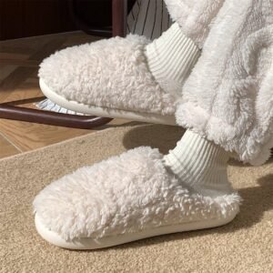 Pimali Japanese Plush Slippers – Minimalist Women's Indoor Slippers | Quiet Non-Slip House Shoes