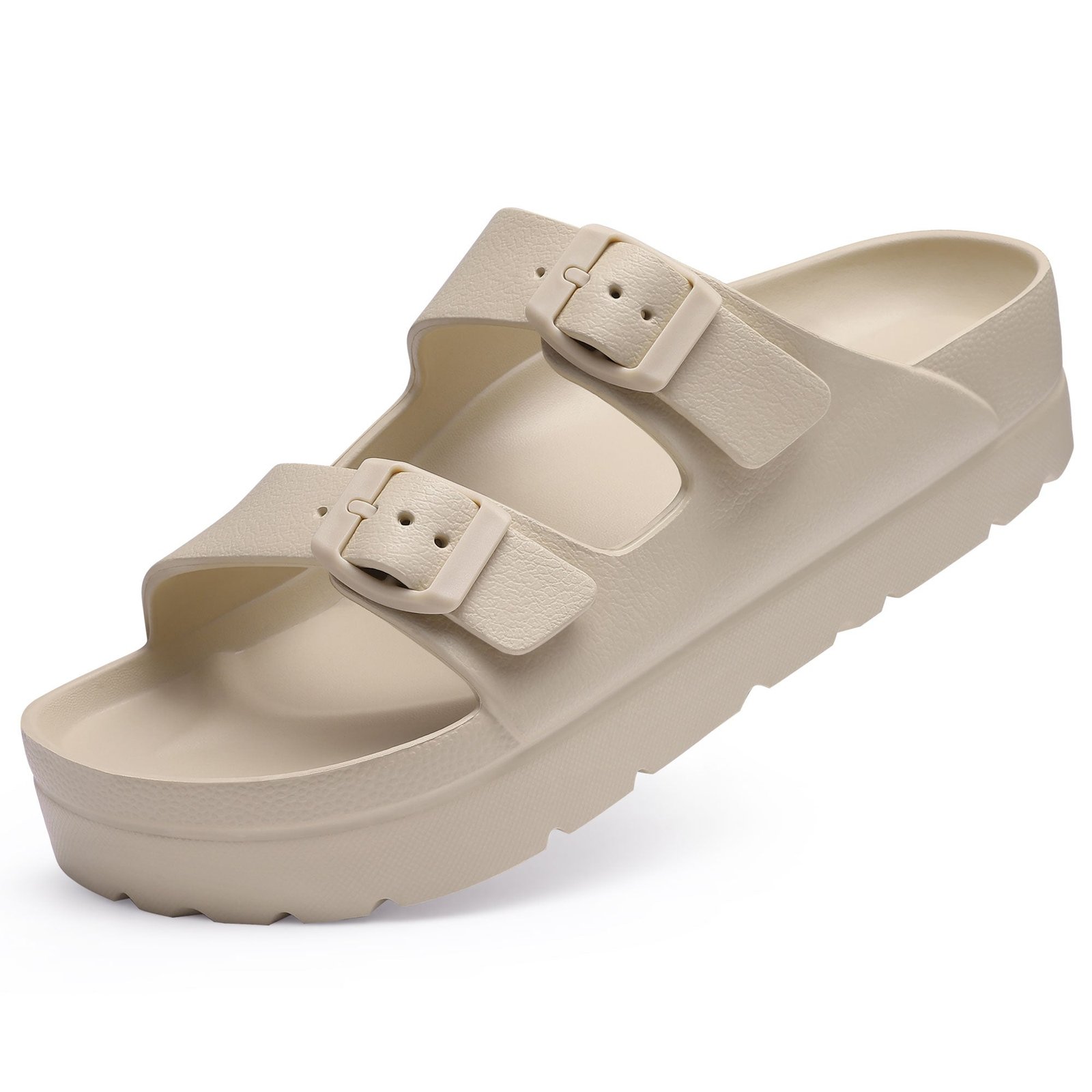 Waterproof EVA Footbed Sandals – Double-Buckle Slides | Mykonos | Women's 10 Mykonos cork footbed sandals - Pimali