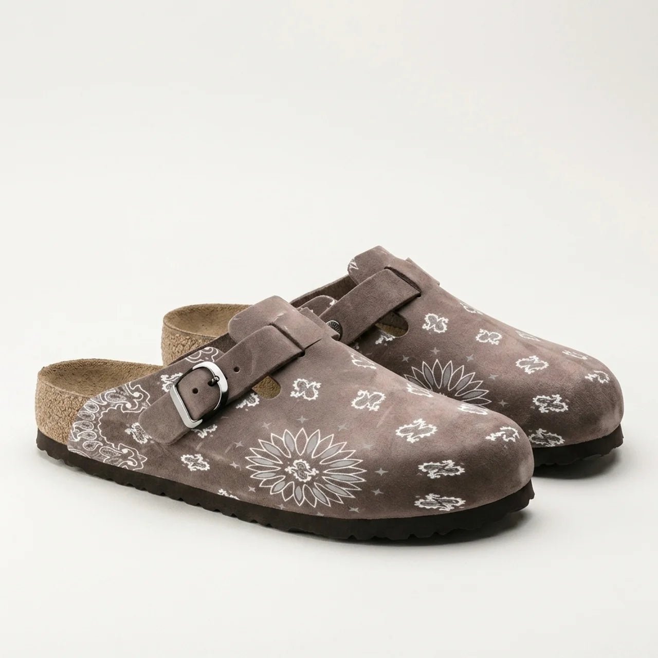 Paisley Print Clogs — Patterned Cork Footbed Mules 7 Paisley Print Clogs — Patterned Cork Footbed Mules - Image 7