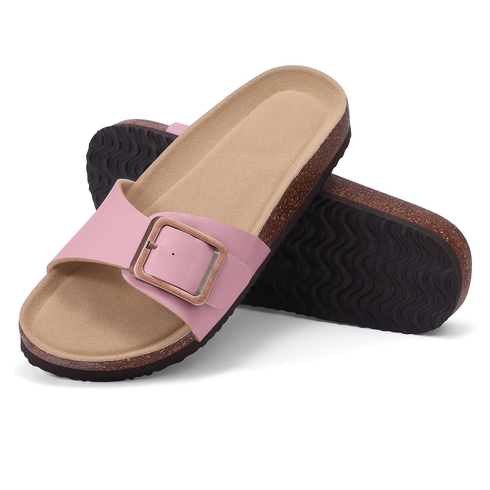 Single-Strap Cork Footbed Sandals with Arch Support | Marbella | Women's 5 Marbella cork footbed sandals - Pimali