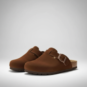 Suede Clog Mules — Cork Footbed Slip-On Clogs