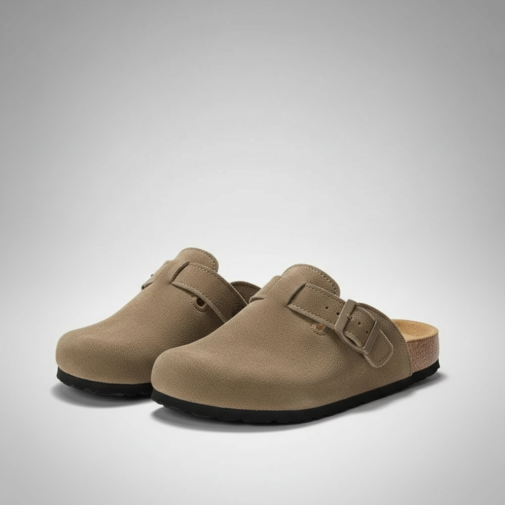 Suede Clog Mules — Cork Footbed Slip-On Clogs 5 Suede Clog Mules — Cork Footbed Slip-On Clogs - Image 5