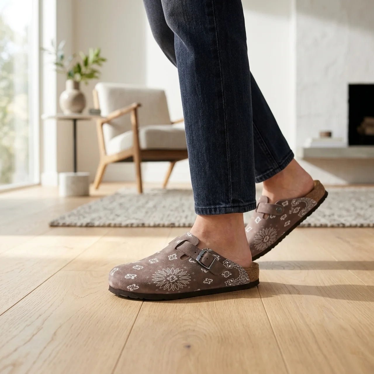 Paisley Print Clogs — Patterned Cork Footbed Mules 8 Paisley Print Clogs — Patterned Cork Footbed Mules - Image 8