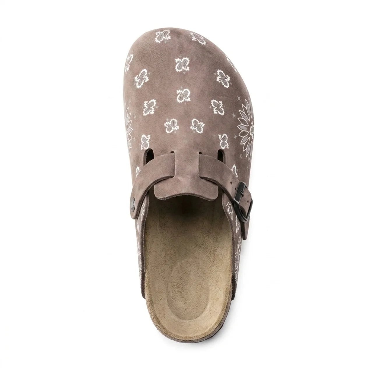 Paisley Print Clogs — Patterned Cork Footbed Mules 6 Paisley Print Clogs — Patterned Cork Footbed Mules - Image 6