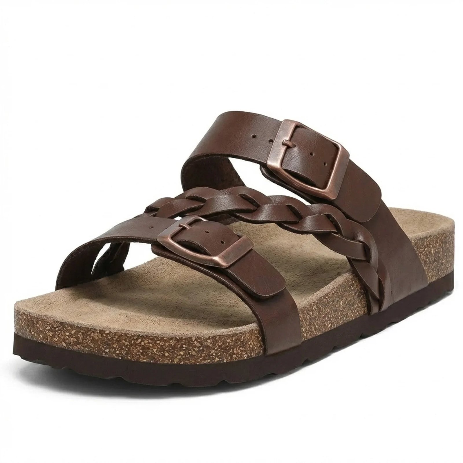 Braided Cork Footbed Sandals – Woven Strap with Arch Support | Capri | Women's 1 Capri cork footbed sandals - Pimali