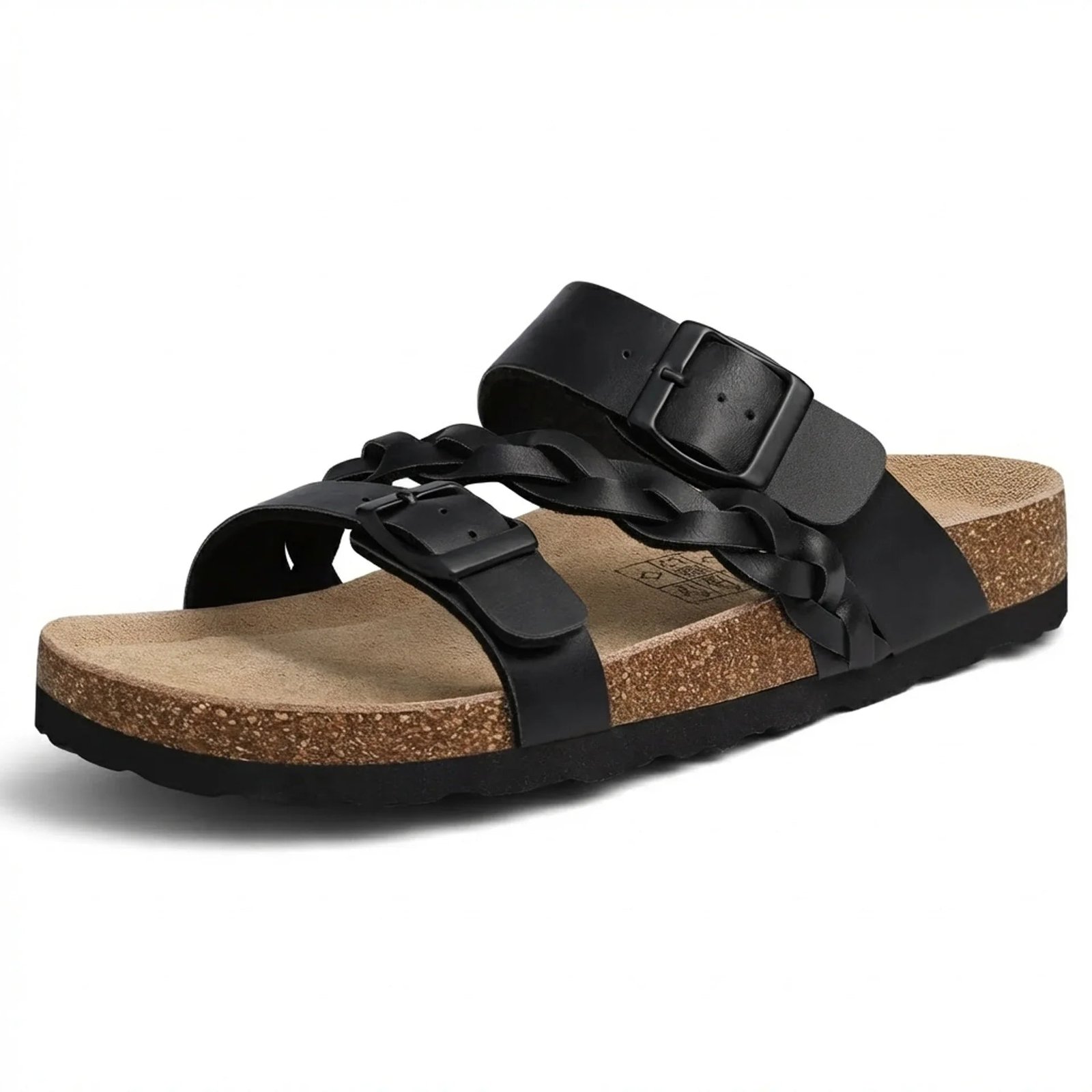 Braided Cork Footbed Sandals – Woven Strap with Arch Support | Capri | Women's 9 Capri cork footbed sandals - Pimali