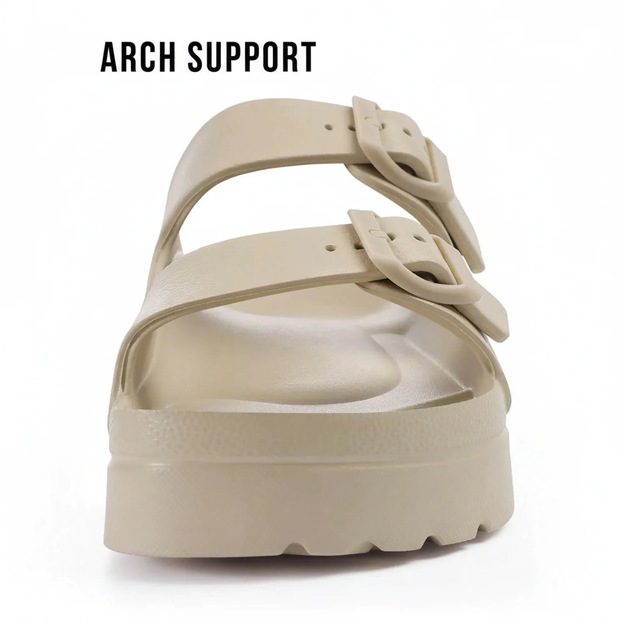 Waterproof EVA Footbed Sandals – Double-Buckle Slides | Mykonos | Women's 7 Mykonos cork footbed sandals - Pimali