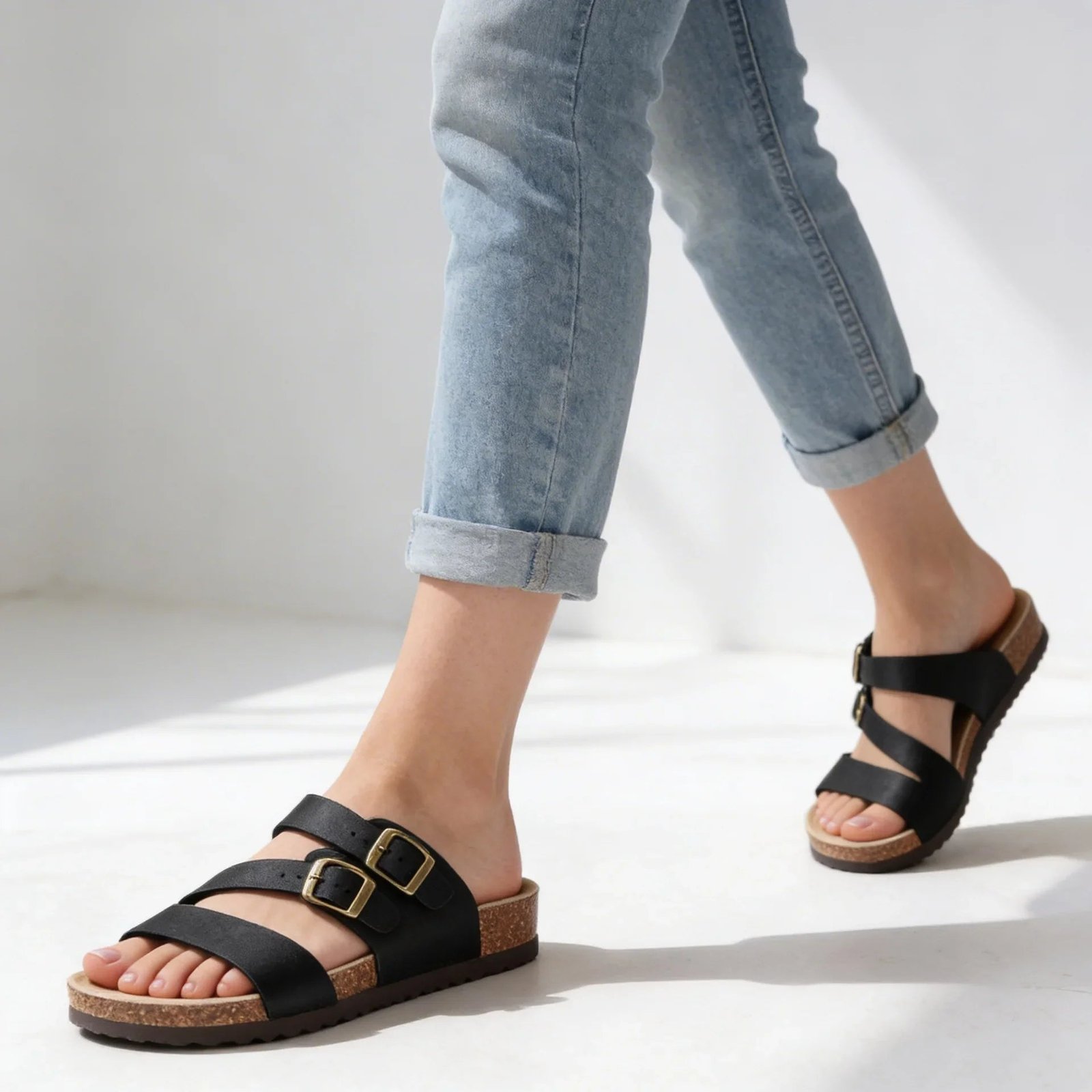 Adjustable Strap Cork Footbed Sandals with Arch Support | St-Tropez | Women's 2 St-Tropez cork footbed sandals - Pimali