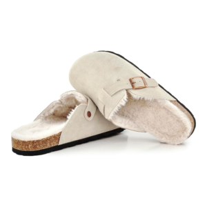 Sherpa-Lined Clogs — Cosy Fleece-Lined Cork Footbed Mules