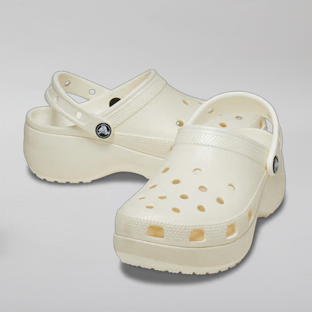 Crocs Classic Platform Glitter Clog – Chalk 8 Crocs Classic Platform Glitter Clog – Chalk - Image 8
